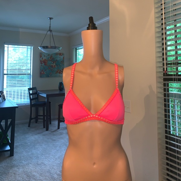 Victoria's Secret Other - Victorias Secret Pink & Orange Bikini Top size S